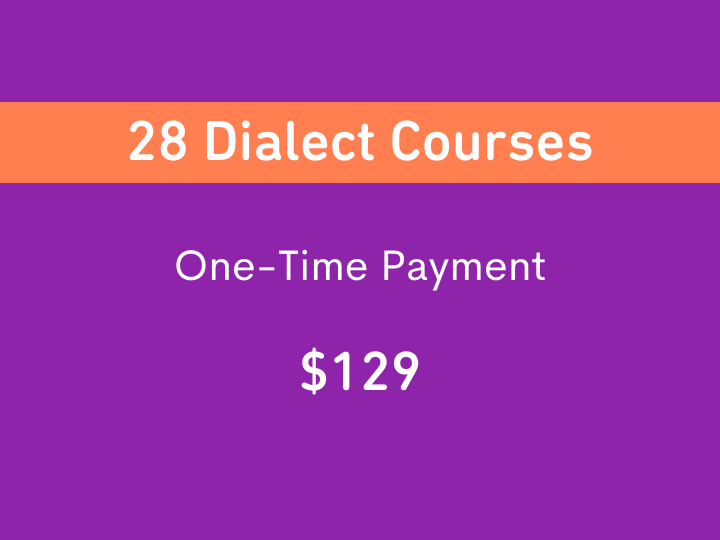 Full Lifetime Access to 28 Dialect Arabic Courses