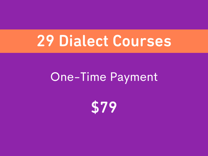 Lifetime Access to a Selected 29 Dialect Arabic Courses